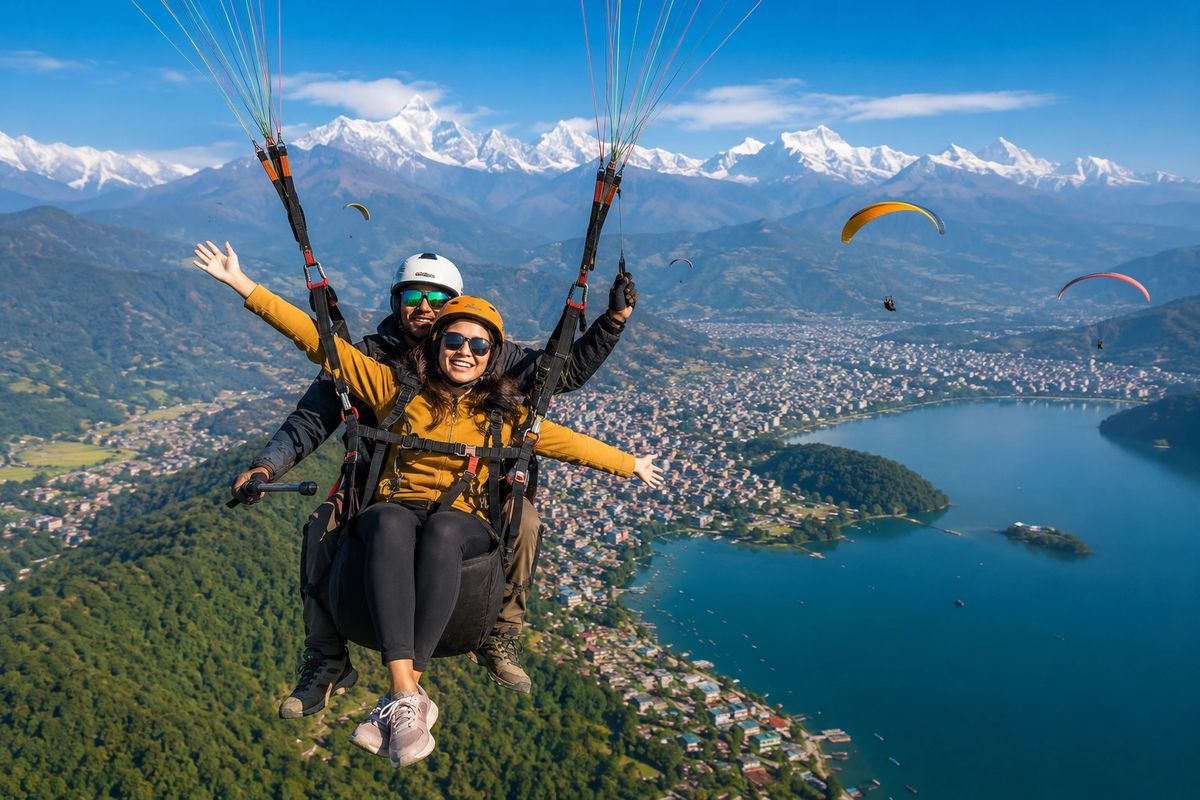 Paragliding with Himalayan Views in Pokhara